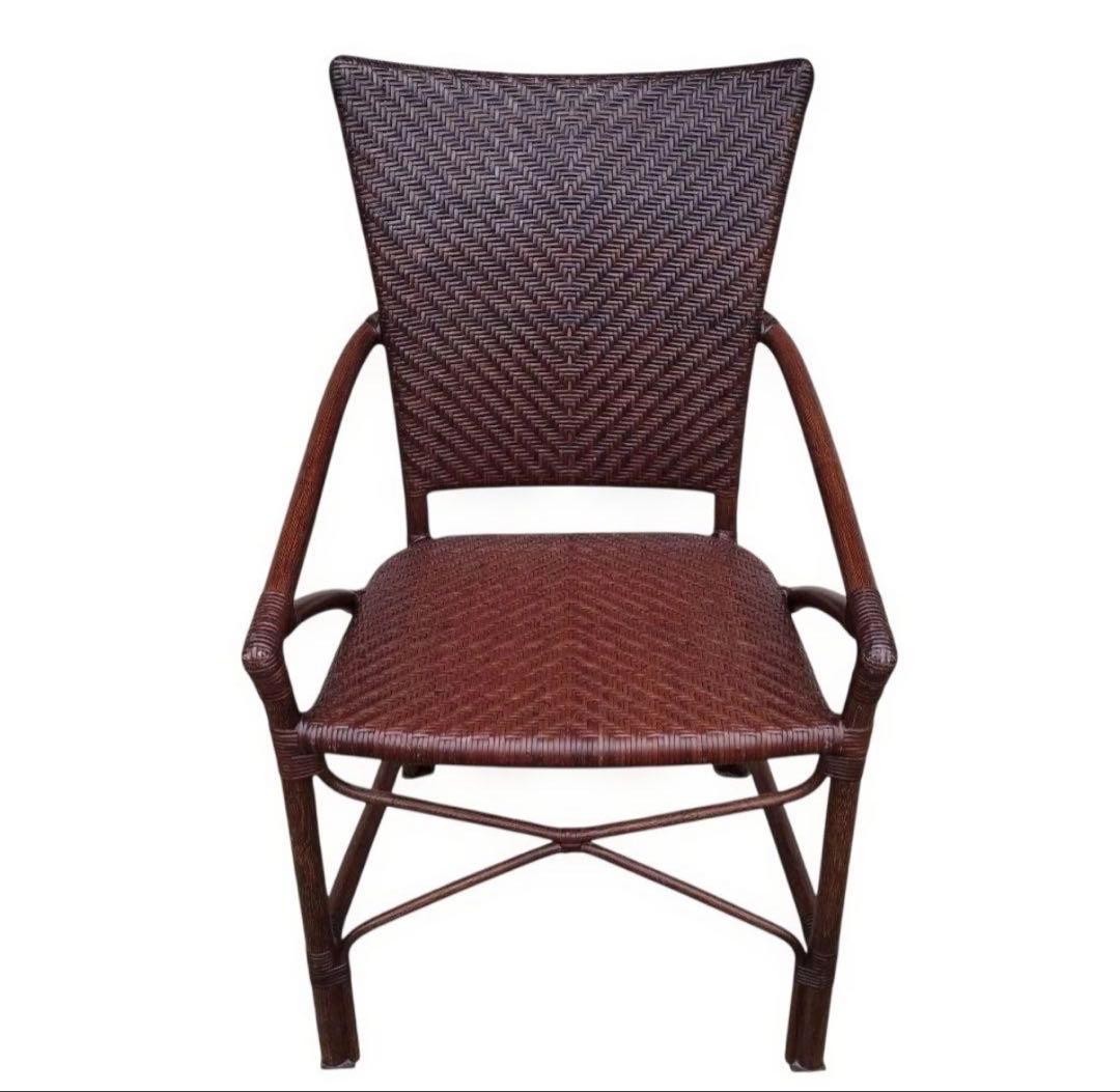 未使用級 Yamakawa ヤマカワラタン　アームチェア　籐製　ラウンジチェア