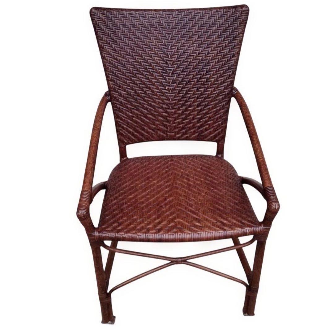 未使用級 Yamakawa ヤマカワラタン　アームチェア　籐製　ラウンジチェア