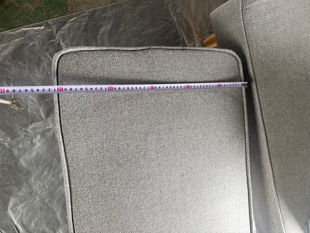 ポケットコイル ソファー グレー コンパクト