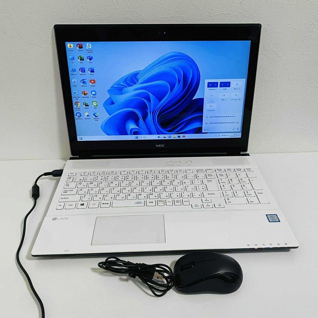 Y808 NECノートパソコンSSD第7世代 Windows11オフィス付き
