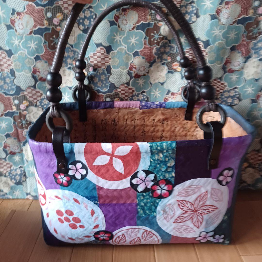 一閑張り、ハンドメイドバック①