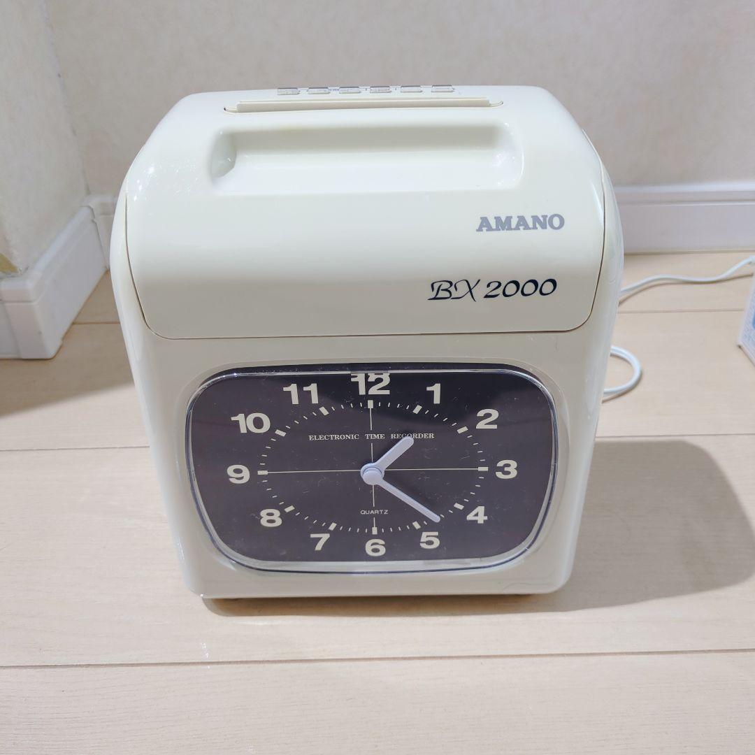 AMANO 電子タイムレコーダー BX 2000 タイムカード 取扱説明書付