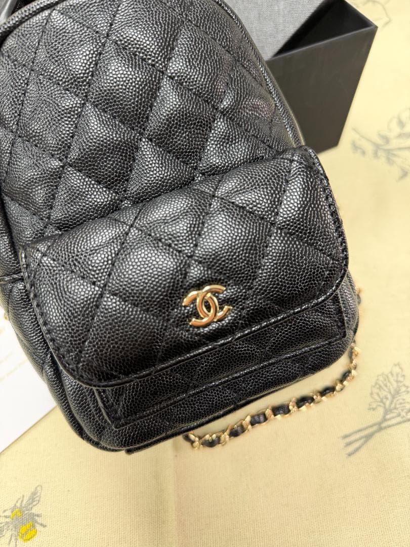 キルティングバックパック ブラック