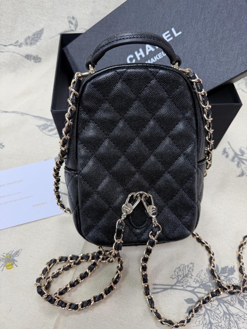 キルティングバックパック ブラック