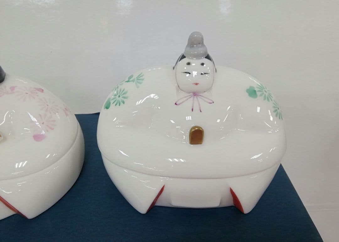清水焼　雛人形　蓋物