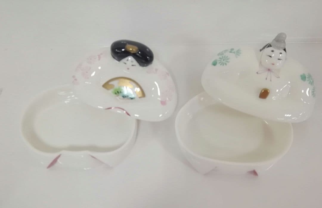 清水焼　雛人形　蓋物