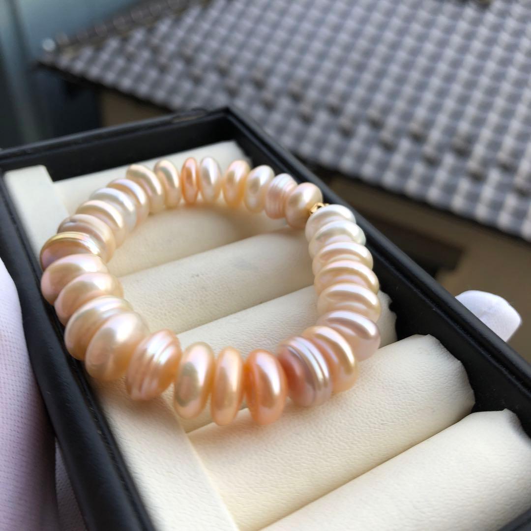 本真珠　淡水バロックパール　ブレスレットMR57　ゴムタイプ