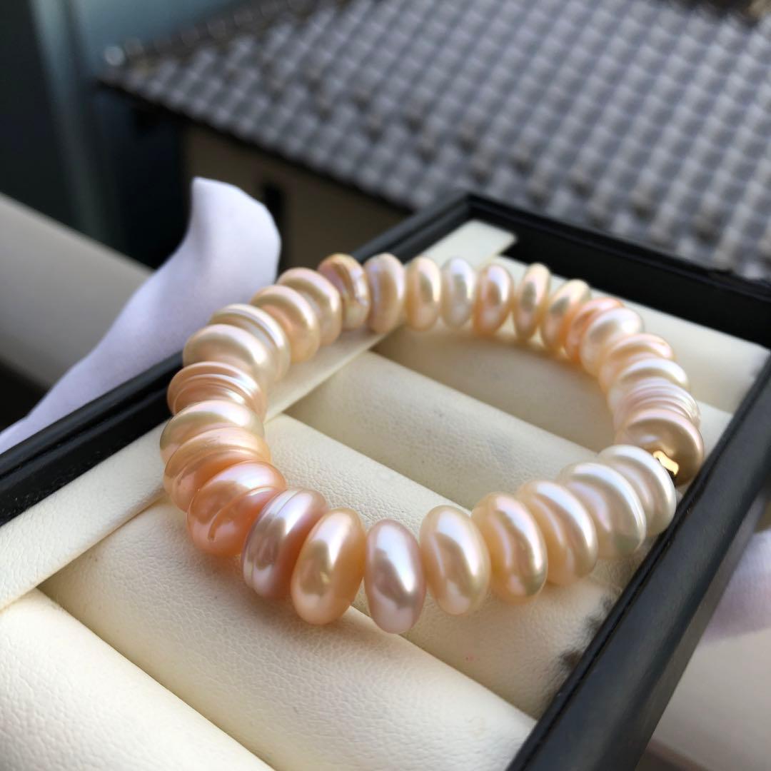 本真珠　淡水バロックパール　ブレスレットMR57　ゴムタイプ