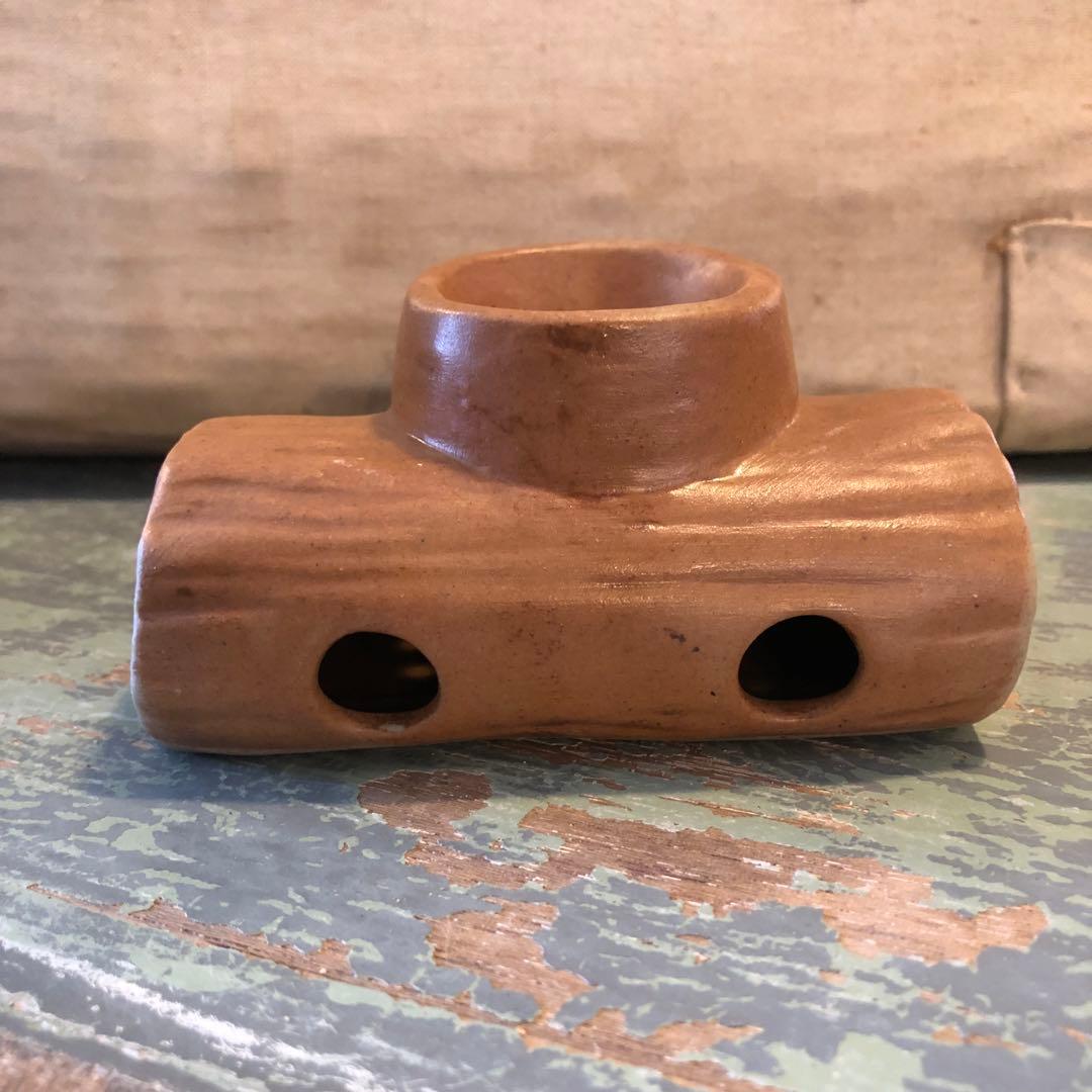 【煙出し人形】パイプおじさん 京都松栄堂 お香立て 香炉 陶器