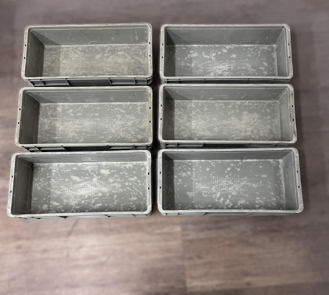 ◆6個セット◆プラスチックコンテナ　頑丈　スタッキング　収納ボックス　DIY