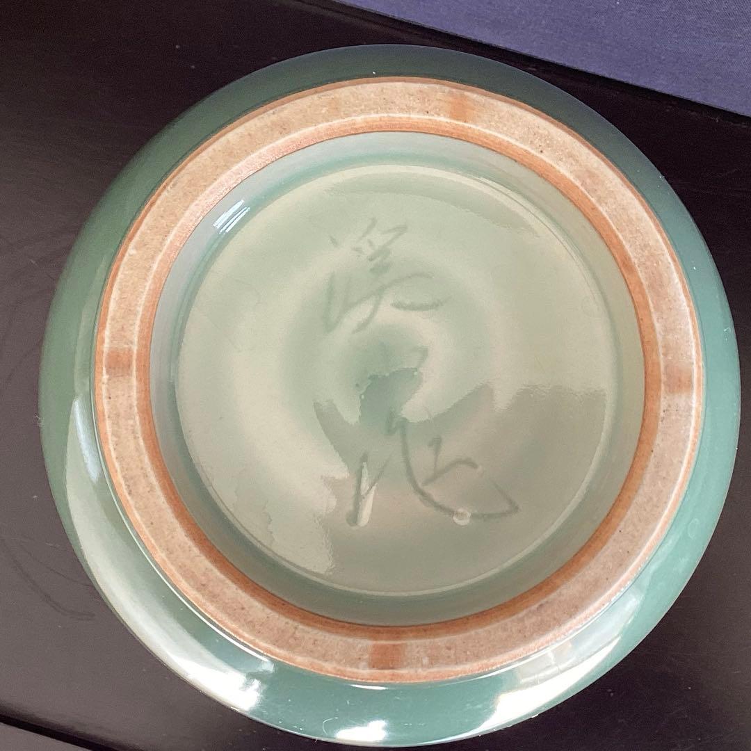 京焼 二代 加藤渓山 天龍寺　青磁 花生 花瓶 花入　花器　フラワーベース