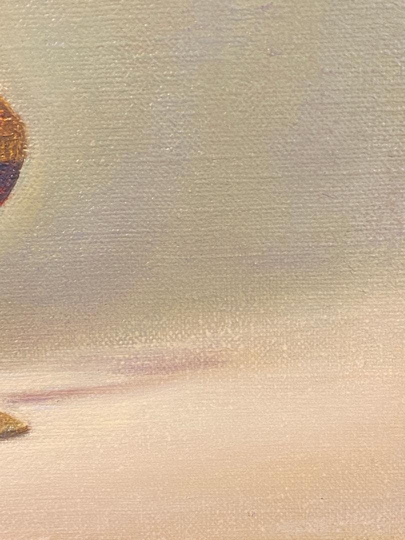 「真作」熊川昭典「野の花」静物画　油彩画　額装　サイン有り　F4号