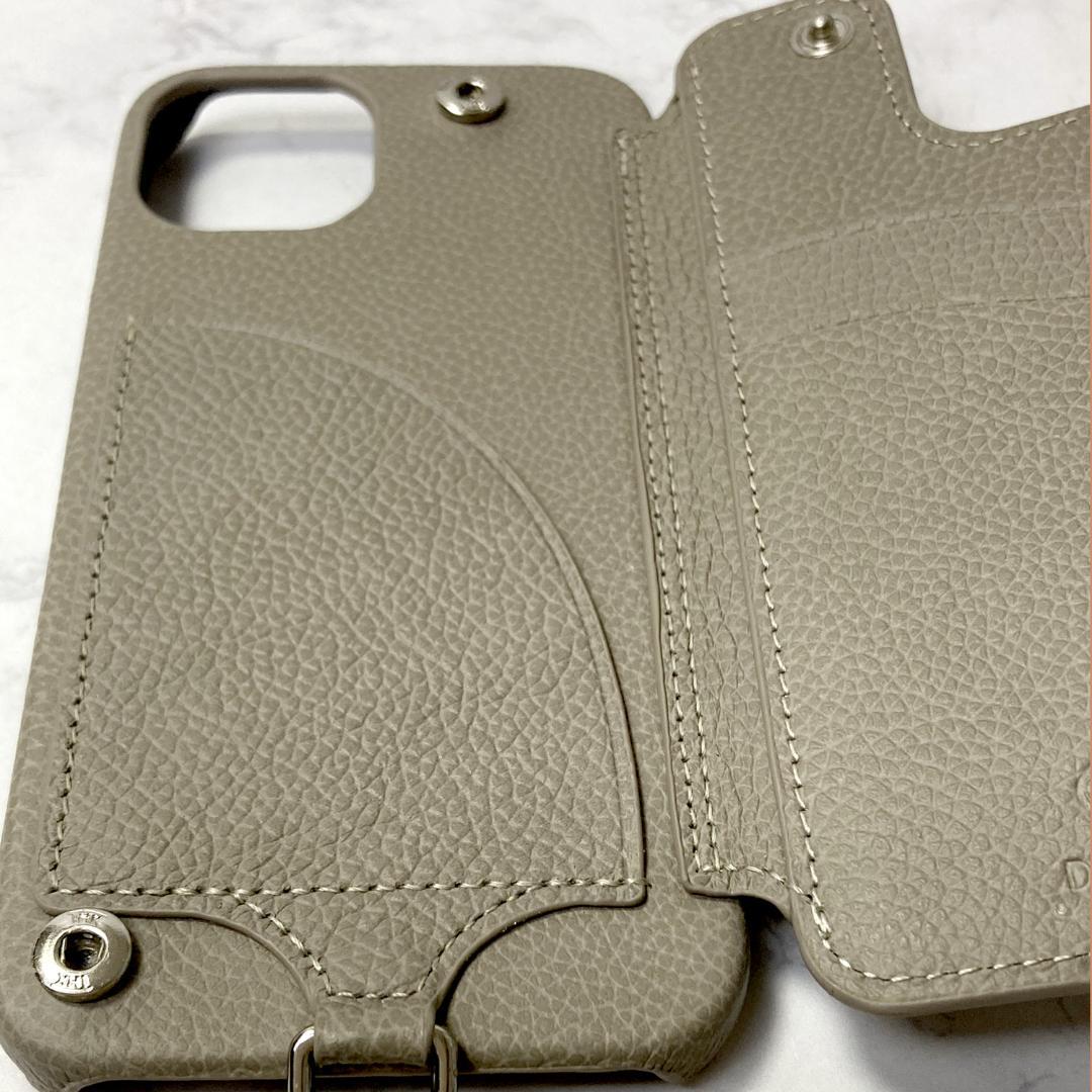 iPhone13《新品》Demiuデミュウフラット　スマホケース チャコール