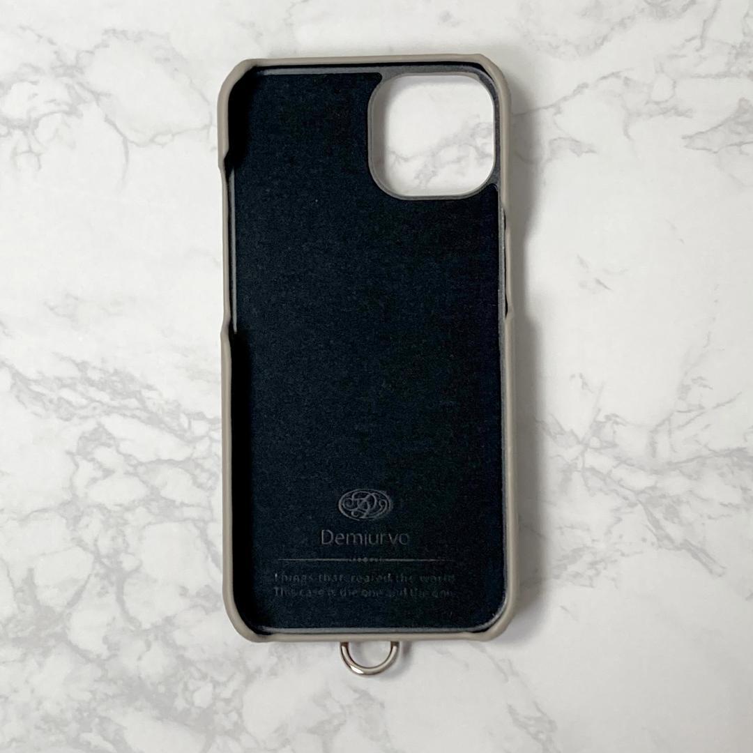 iPhone13《新品》Demiuデミュウフラット　スマホケース チャコール