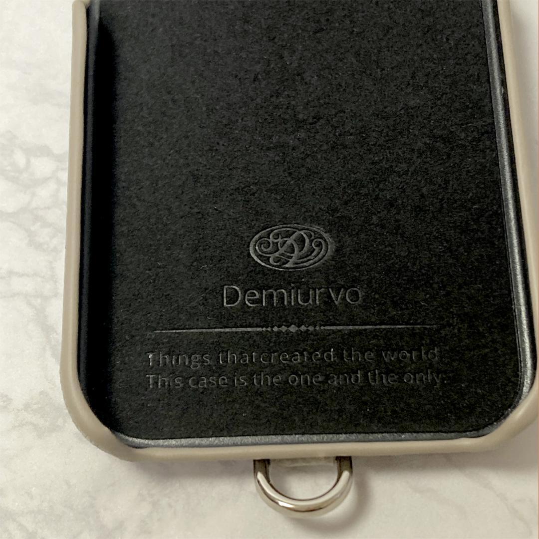 iPhone13《新品》Demiuデミュウフラット　スマホケース チャコール