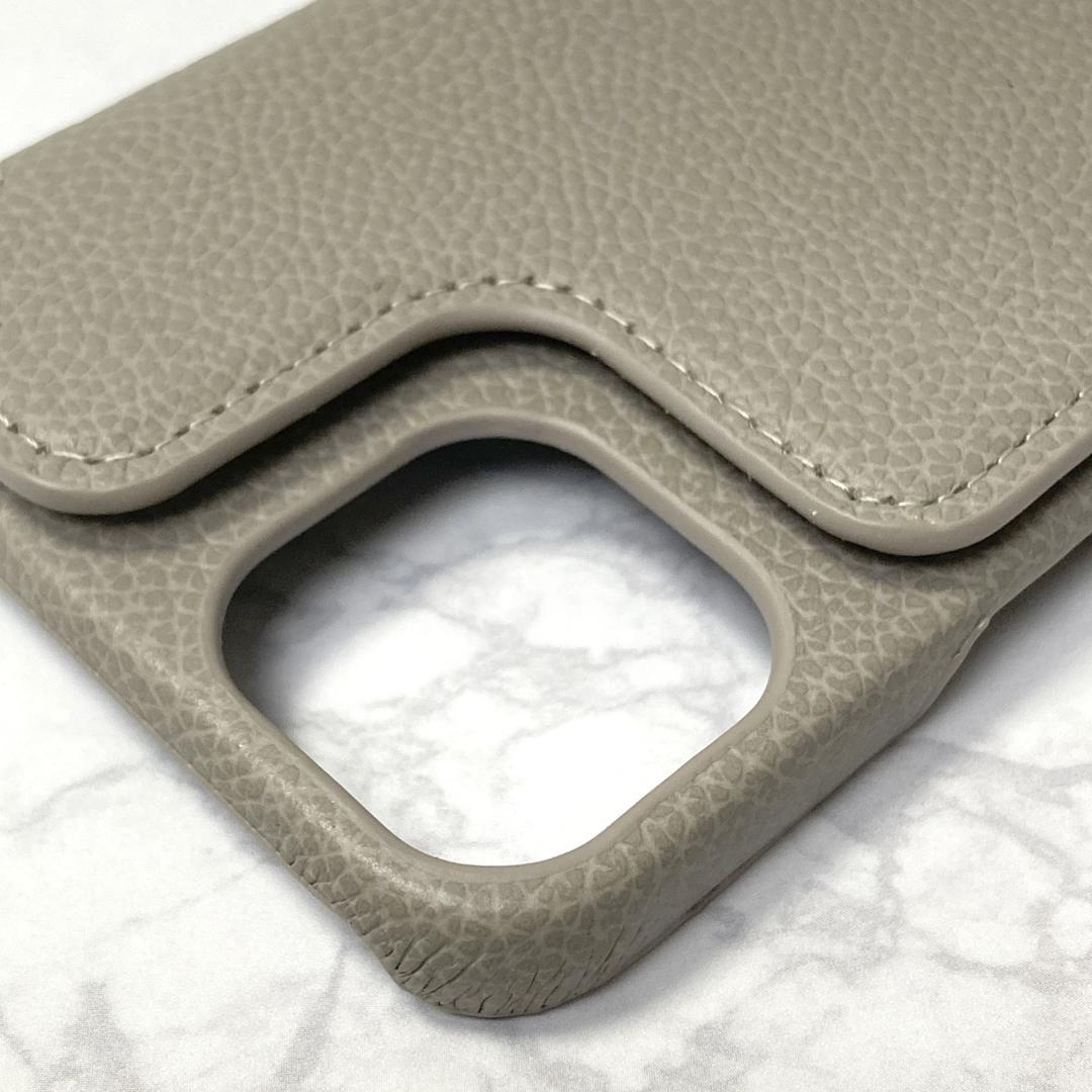 iPhone13《新品》Demiuデミュウフラット　スマホケース チャコール