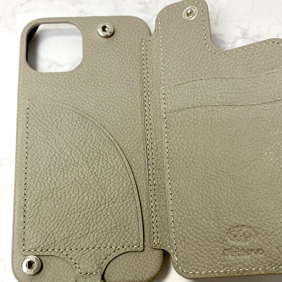 iPhone13《新品》Demiuデミュウフラット　スマホケース チャコール