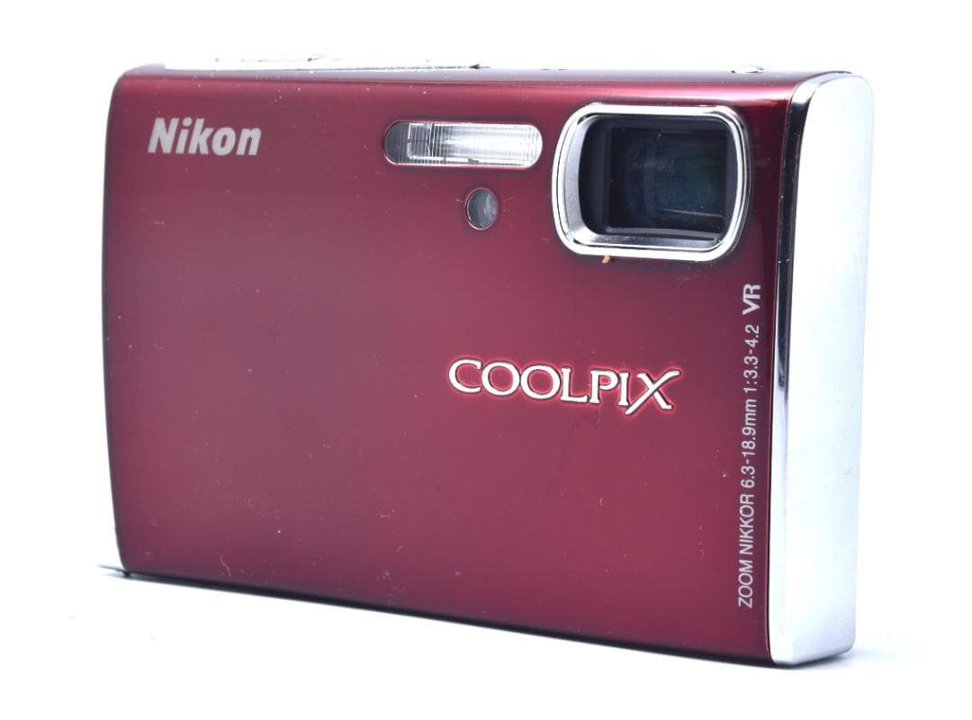 ニコン　Nikon COOLPIX S51 レッド オールドコンデジ ケース付