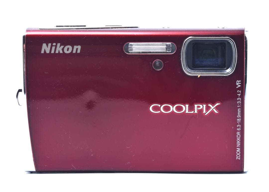 ニコン　Nikon COOLPIX S51 レッド オールドコンデジ ケース付