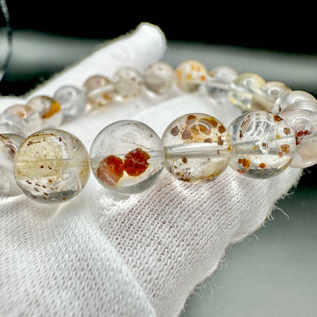 ライモナイトマーカサイトインクォーツ　ブレスレット