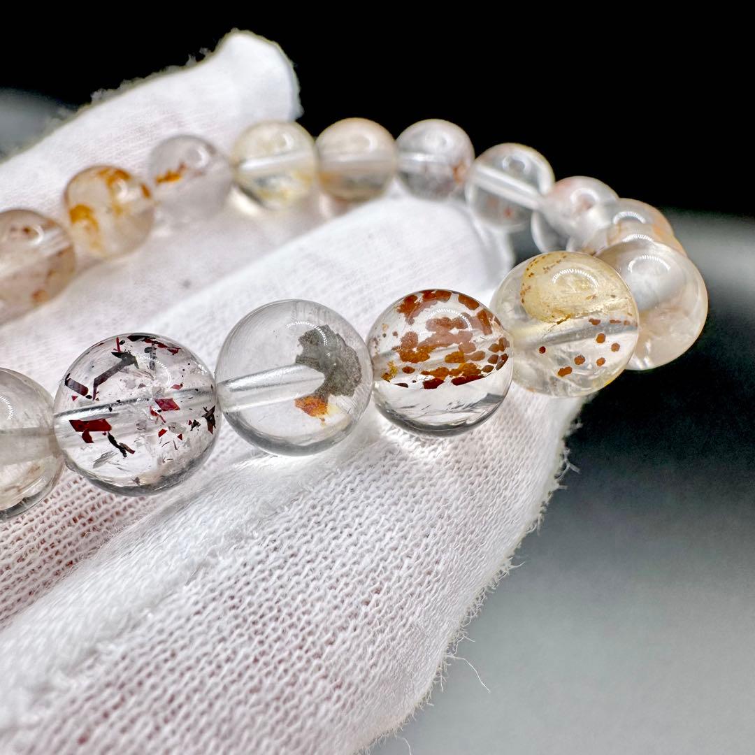 ライモナイトマーカサイトインクォーツ　ブレスレット