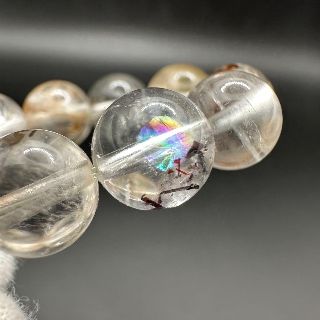 ライモナイトマーカサイトインクォーツ　ブレスレット