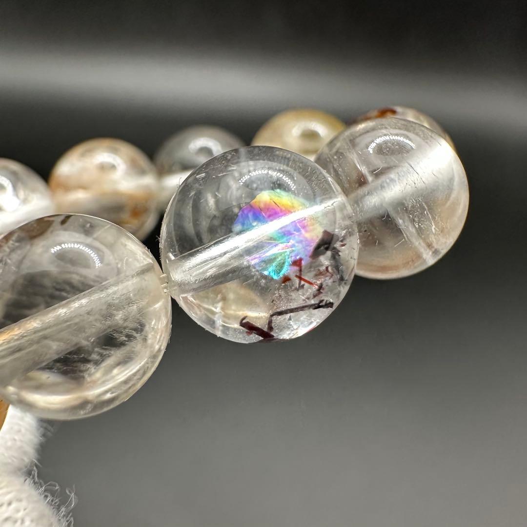 ライモナイトマーカサイトインクォーツ　ブレスレット