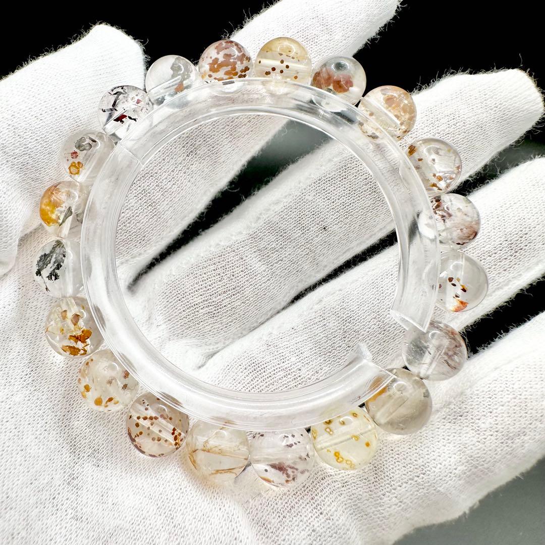 ライモナイトマーカサイトインクォーツ　ブレスレット