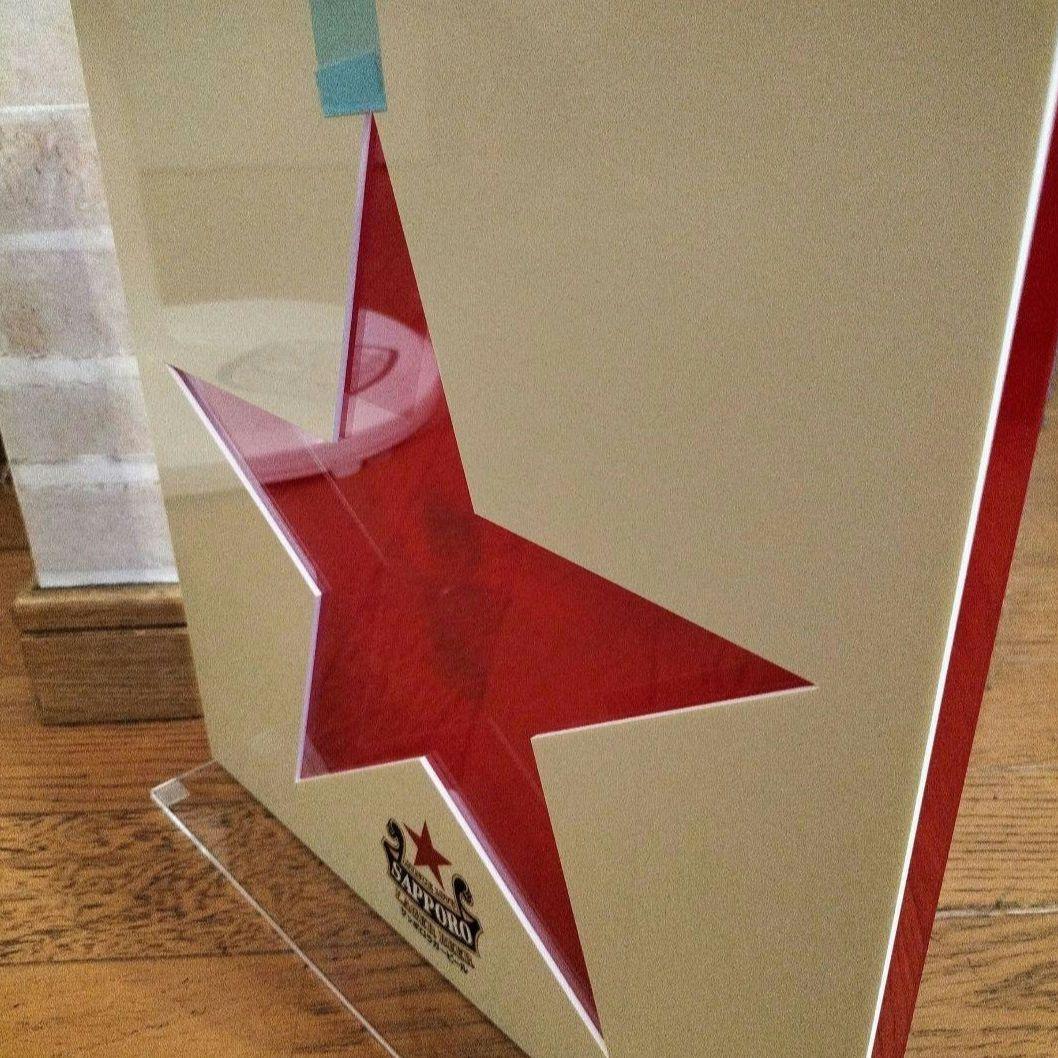 新品非売品レア　サッポロラガービール　ディスプレイ王冠サイン　赤星　飾り壁掛け