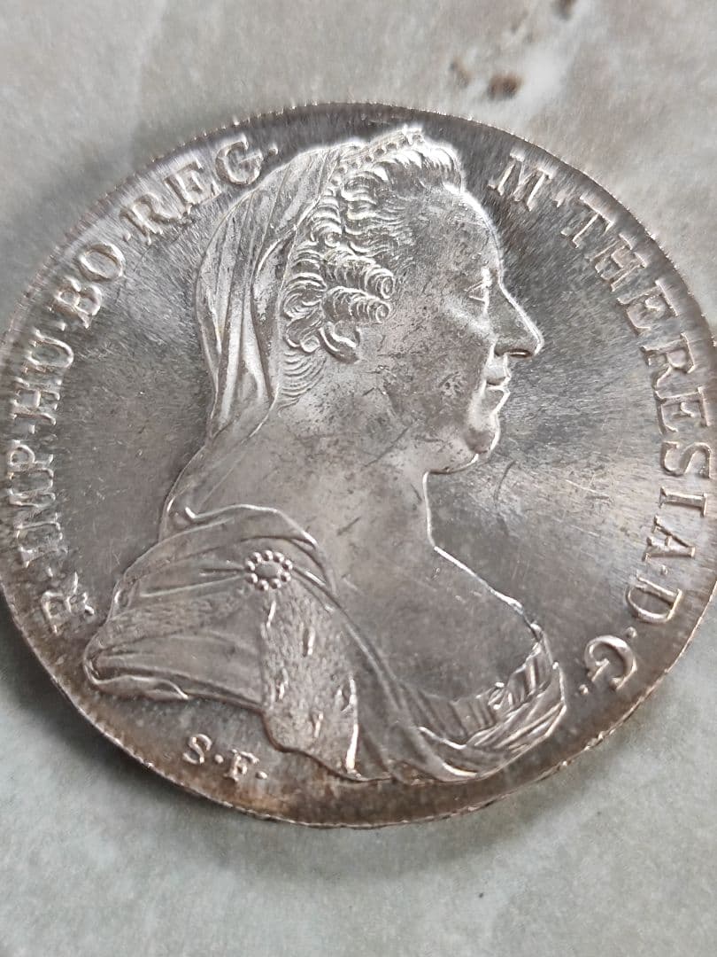 1780年　オーストリア　マリアテレジア　ターラー銀貨　返品保証