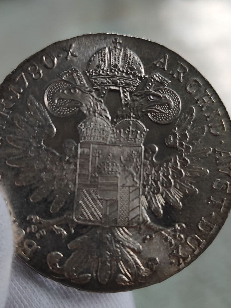 1780年　オーストリア　マリアテレジア　ターラー銀貨　返品保証