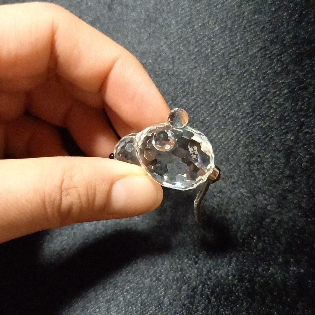 スワロフスキー　ガラス　置物　ネコ