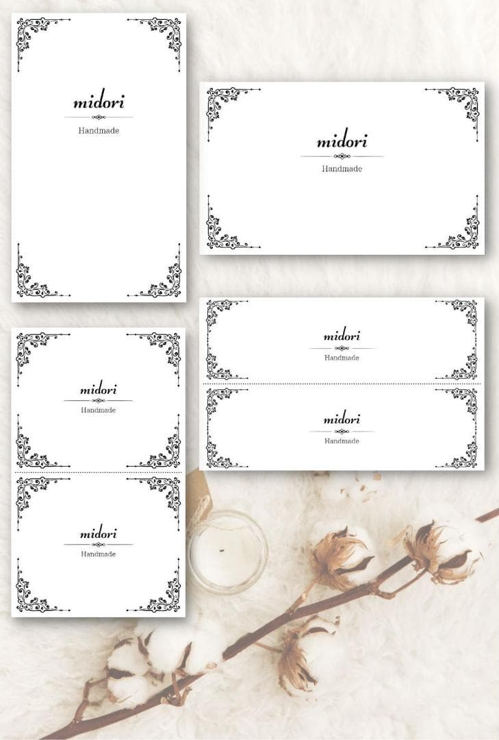 ショップカード アクセサリー台紙 サンキューカード 名刺 No.199