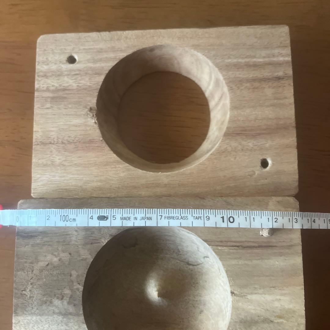 落雁の木型 バナナ、パイナップル、リンゴ　3種類 木製フルーツ型3セット