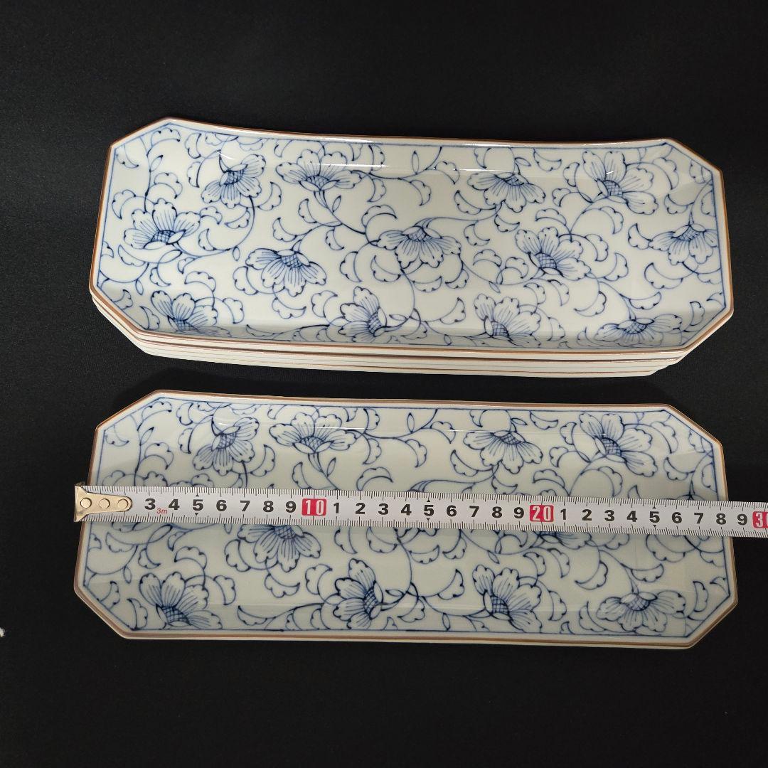 たち吉 古都唐草 焼物皿 長角皿