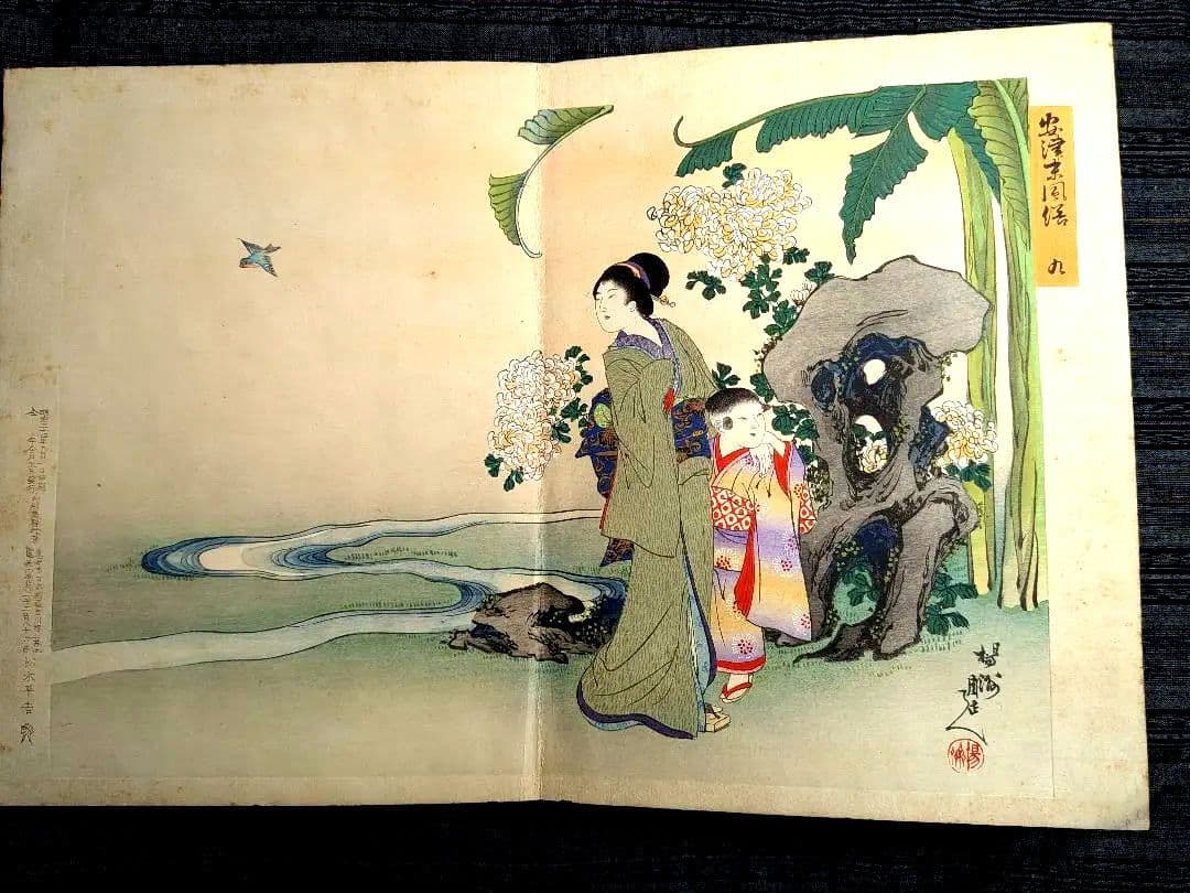 浮世絵 「安津未風俗図録」 12画 絵師 楊洲周延 版元大黒屋 松木平吉