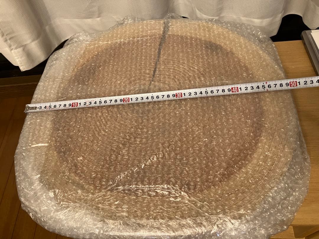 切り株　杉　木材　皮剥ぎ　ヒビあり　直径50cm厚み5cm ケーキスタンド　台座