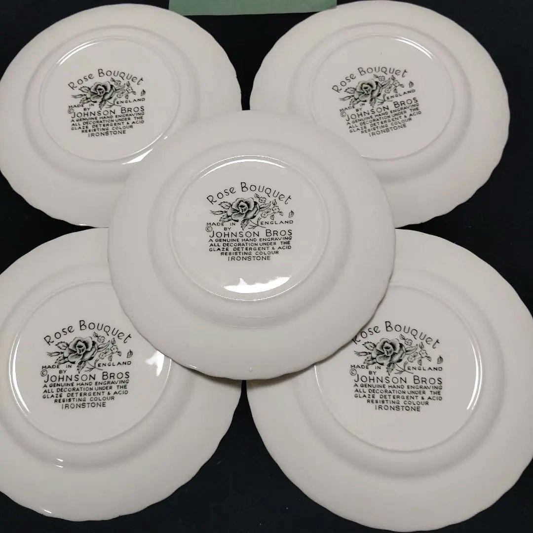 ジョンソンブラザーズ ローズブーケ プレート 5枚 シール付き