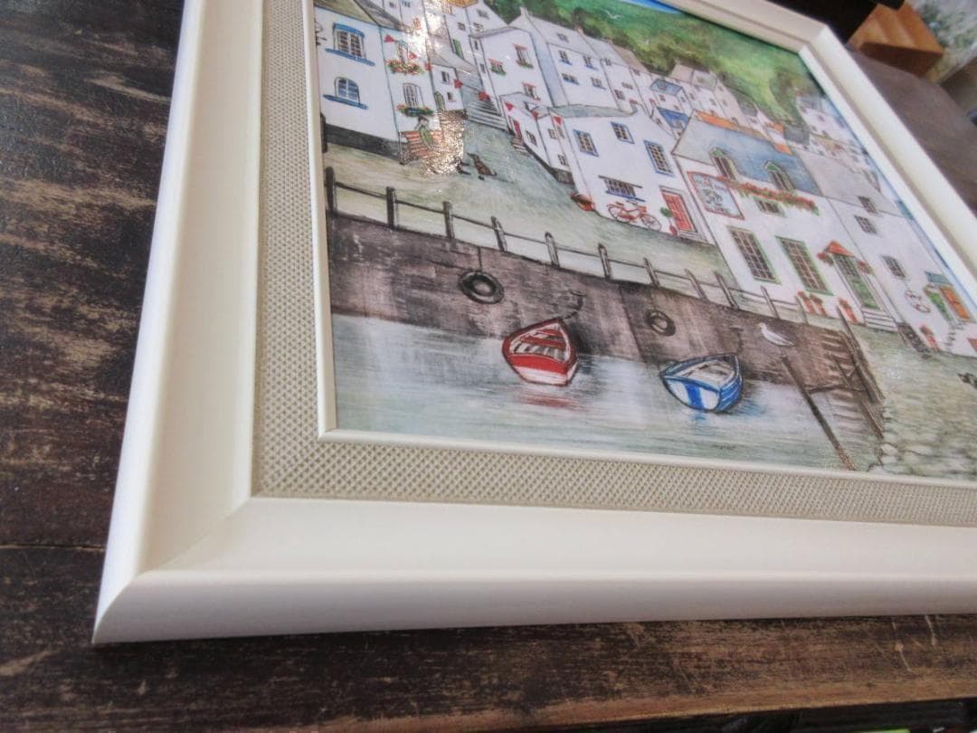 絵　軽量絵画★ゲルアートフレーム・ジョー ラム「オールド ドッグ イン」風景・海