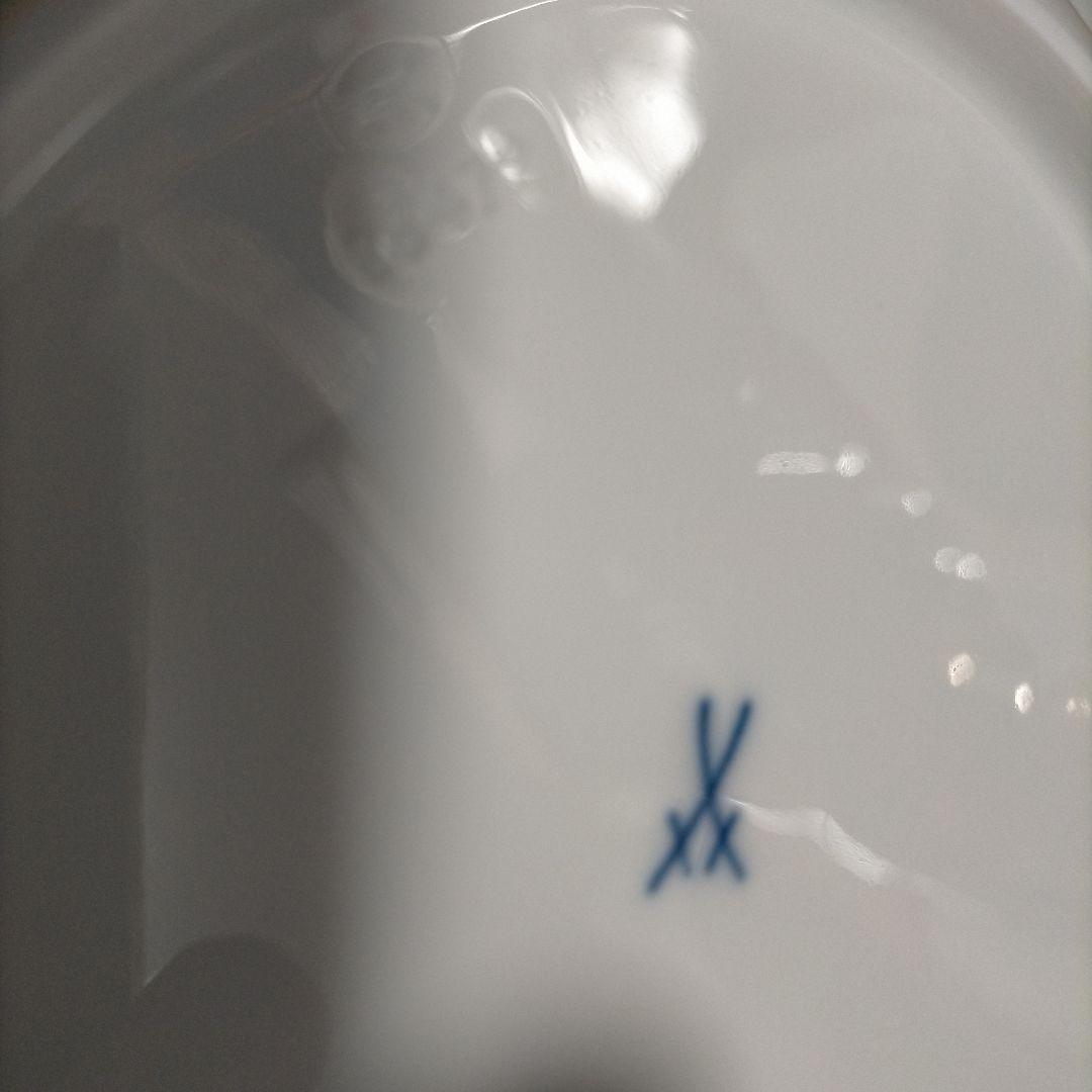 ほぼ未使用 マイセン 波の戯れ ホワイト プレート 22.5cm 2枚セット