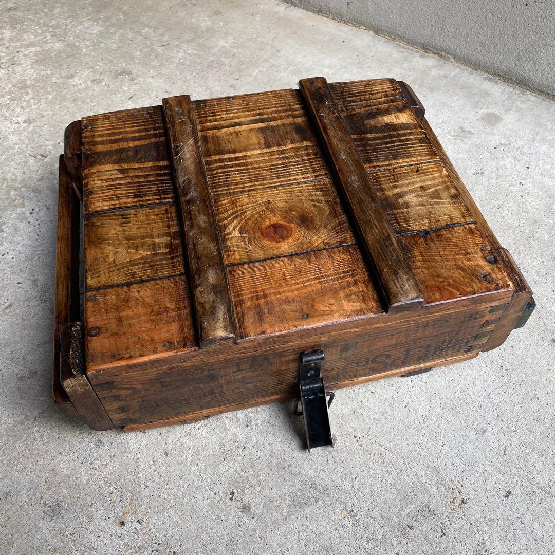 【実物リペア】ポーランド軍 7.62mm 弾薬箱 ヴィンテージ仕上げ木箱