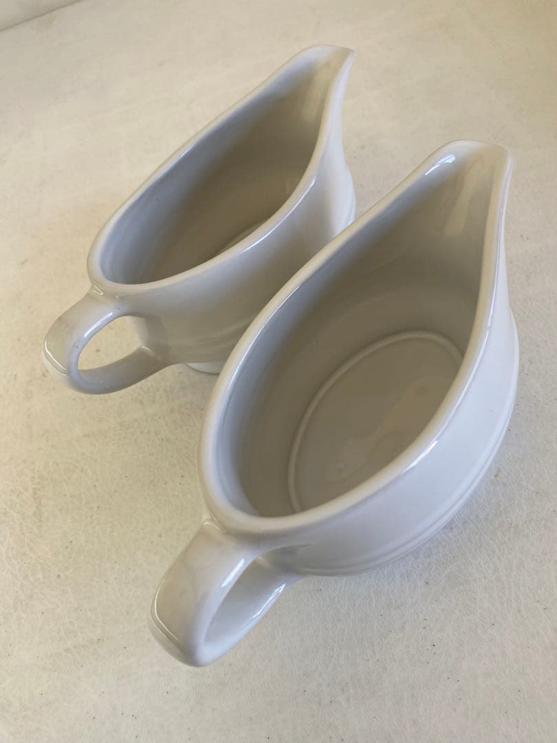 ルクルーゼ　グレービーボート　カレーソースポット　2個セット　ソースポット　白