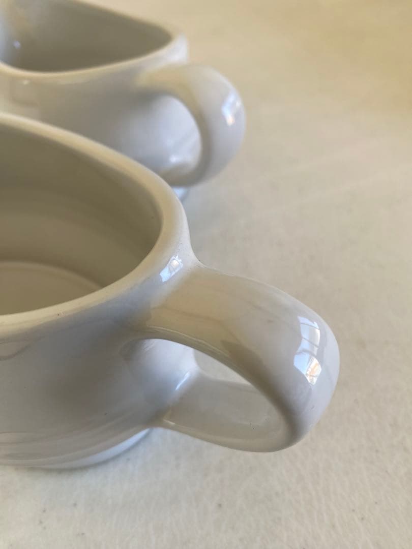 ルクルーゼ　グレービーボート　カレーソースポット　2個セット　ソースポット　白