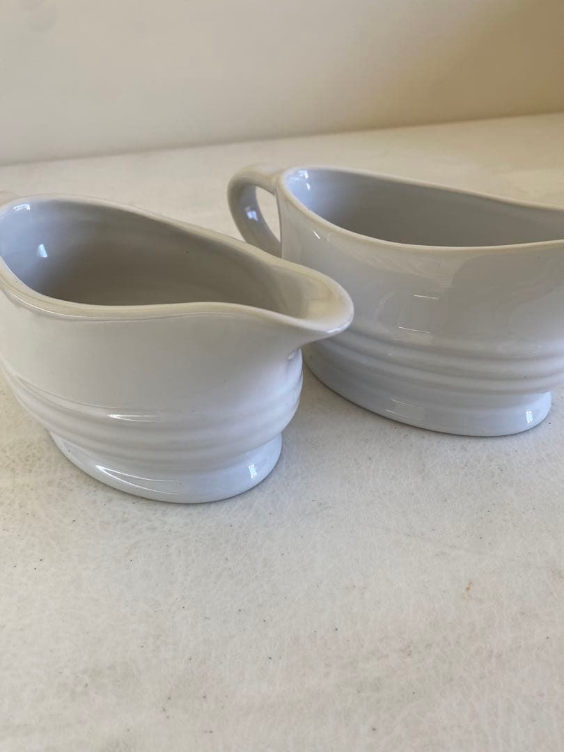 ルクルーゼ　グレービーボート　カレーソースポット　2個セット　ソースポット　白