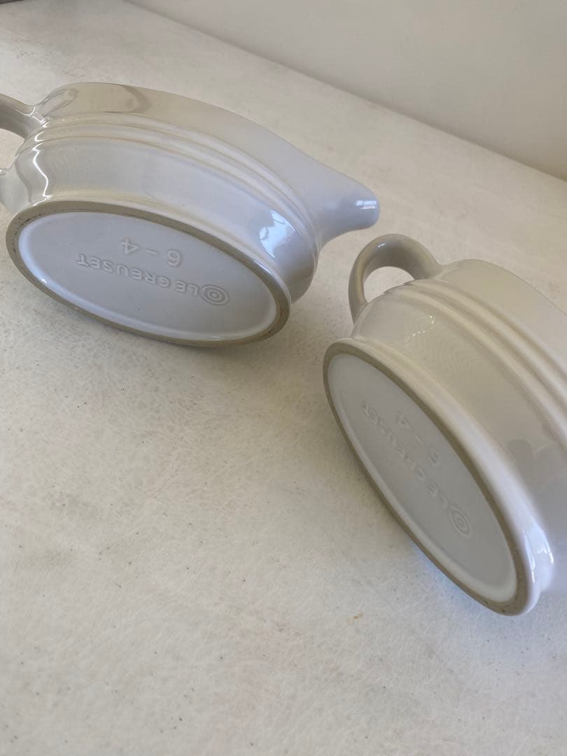 ルクルーゼ　グレービーボート　カレーソースポット　2個セット　ソースポット　白