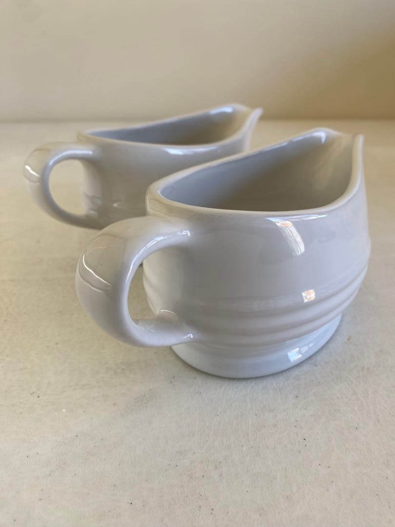 ルクルーゼ　グレービーボート　カレーソースポット　2個セット　ソースポット　白