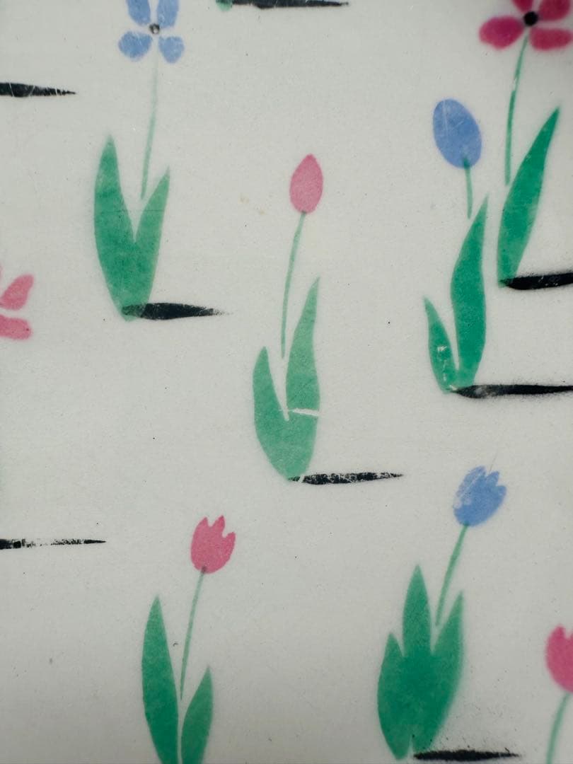 DIGOIN ディゴワンサルグミンヌ　チューリップの平皿　フランス　アンティーク