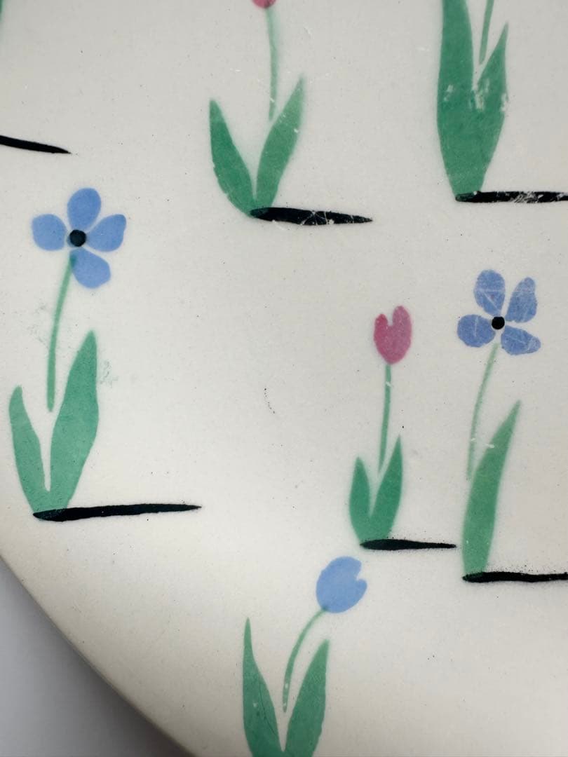 DIGOIN ディゴワンサルグミンヌ　チューリップの平皿　フランス　アンティーク