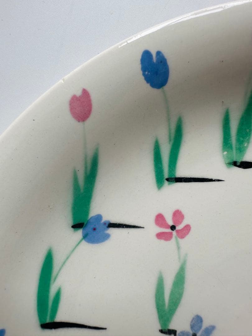 DIGOIN ディゴワンサルグミンヌ　チューリップの平皿　フランス　アンティーク