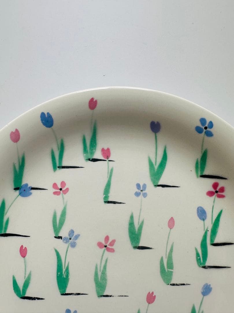 DIGOIN ディゴワンサルグミンヌ　チューリップの平皿　フランス　アンティーク